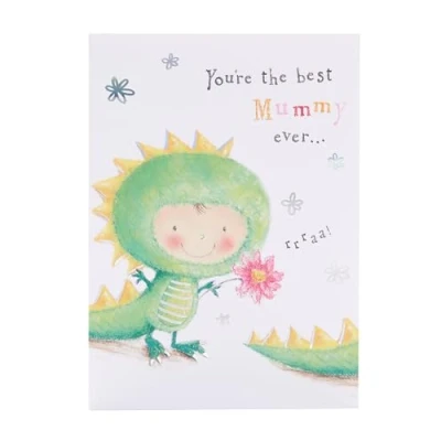 Image of UK Greetings Mother&#039;s Day Card for Mummy Cute Dino Design