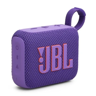 Image of JBL GO 4 Ultra Portable Bluetooth Speaker with Big Pro Sound and Punchy Bass, PlaytimeBoost, Waterproof Design 7 Hour Playtime, Purple
