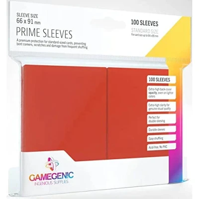 Image of Gamegenic GGS11015ML Prime Sleeves (100 Pack), Red