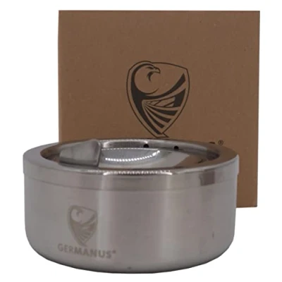 Image of GERMANUS Ashtray from Stainless Steel, Wind