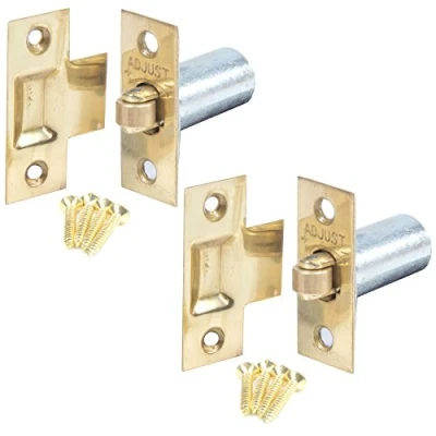 Image of 2X Adjustable Brass Roller Ball Door Catches Internal Spring Mortices &amp; Fixings