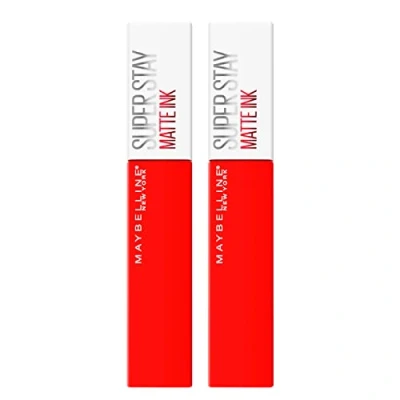 Image of 2x Maybelline New York SuperStay Matte Ink Lip Tint Liquid Lipstick Color 320 Individualist