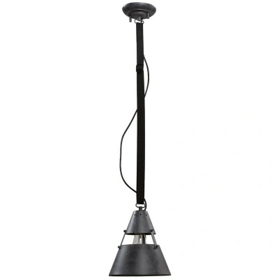 Image of Industrial Dome Ceiling Pendant 40W E27 Oxide Metal, Black Belt