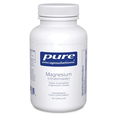 Image of Pure Encapsulations Magnesium (Citrate/Malate) 120mg Highly Bioavailable Chelate 90 Capsules