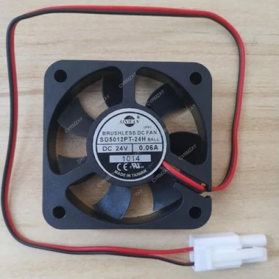 Image of CYRMZAY Compatible For SINWAN SD5012PT 24H 24V 0.06A 5CM 5010 2 Wire cooling fan