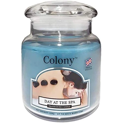 Image of Wax Lyrical Colony Collection Day at the Spa Scented Classic Glass Jar Candles (Burns Up to 80 Hours) Made In England