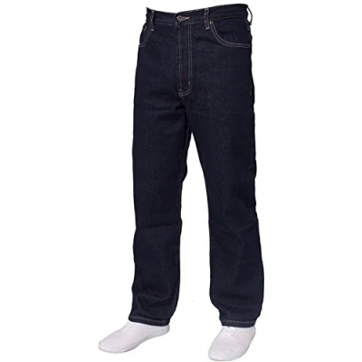 Image of BLUE CIRCLE Mens Jeans Heavy Duty Workwear Basic Straight Regular Fit Indigo W32 L30
