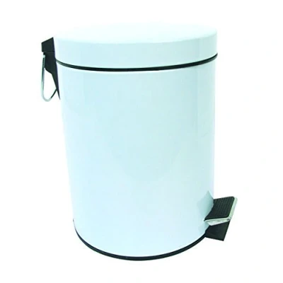 Image of MSV Stainless Steel Pedal Bin, White, 30 Litre