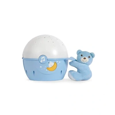 Image of Chicco Next2Stars Baby Night Light, Blue Star Light Projector for Cots and Cribs, Sound Sensor, 3 Effects Music