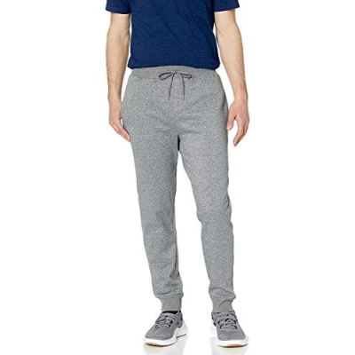 Image of Jockey Men&#039;s Active Basic Fleece Jogger Sweatpants Casual Pants, Charcoal Heather, Large
