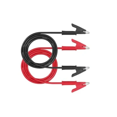 Image of Aofan 2Pcs Test Jumper Wires Cable Double ended Alligator Clip Cables 1500V/15A 1m(Black &amp; Red)