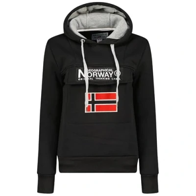 Image of Geographical Norway Gadrien Lady Women&#039;s Zip Hoodie Pockets Sweatshirt Sweater Warm Jacket Spring Summer Autumn Winter Season (Black L)