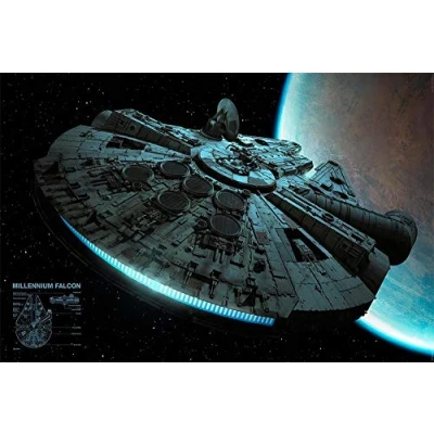Image of Star Wars Poster Millennium Falcon (91,5cm x 61cm) + a surprise poster!
