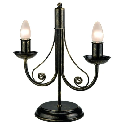 Image of Donato Table Lamp With Fabric Shades, Black, 2x E14