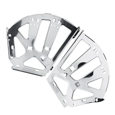 Image of 2Pcs Stainless Steel Furniture Hinge Shoes Drawer Cabinet Hinges Turing Rack Replacement Fittings for Kitchen Living Room (3 Layers)