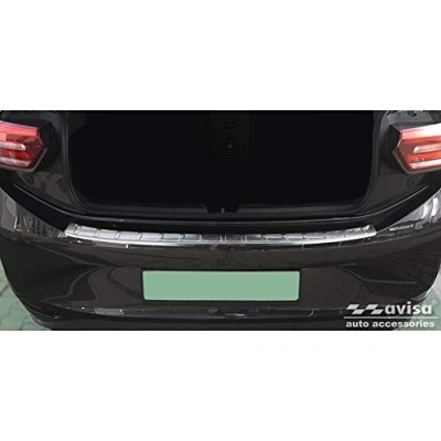 Image of Avisa Stainless Steel Rear bumper protector compatible with Volkswagen ID.3 2020 &#039;Ribs&#039;