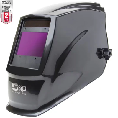 Image of SIP METEOR 2300 Electronic Welding Headshield, Helmet, Auto Darkening with Variable DIN Control, 4 ARC Sensors, True Colour HD LCD Screen on Adjustable Solar Powered Welders Mask