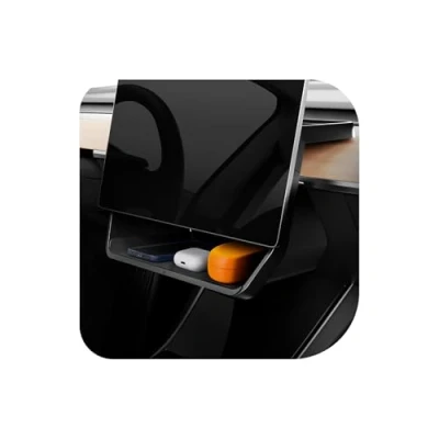 Image of Spigen Tesla Model 3 2021 2023 and Y Under Screen Centre Console Storage Organizer Tray, Smart Storage, Silicon Padding, Designed for Telsa Accessories Black Edition