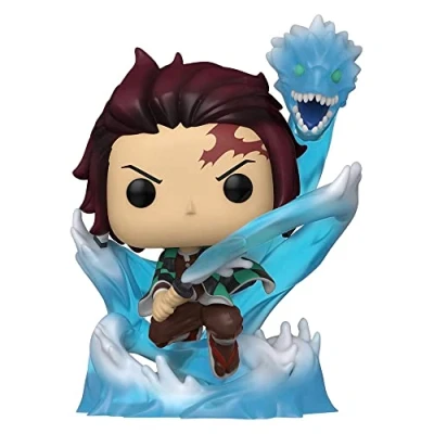 Image of Funko POP! Animation: Demon Slayer Tanjiro with Dragon (Exclusive) (Glow in The Dark),3.75 inches