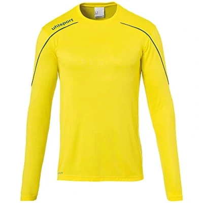Image of Uhlsport Stream 22 Long Sleeve Jersey Men, Red/White, Moisture Wicking Dry Tech, Size XXXL