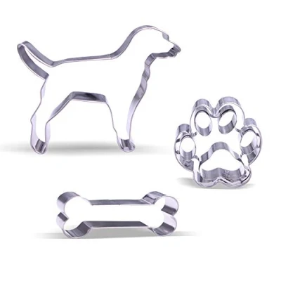 Image of Dog Cookie Cutter Set 3 Piece Stainless Steel
