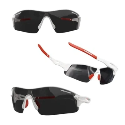Image of VeloChampion Kids UNISEX summer boy girl Junior Sports WARP cycling Fashion Cool Sunglasses shades UV400 UVA UVB Category 3 protection (White)