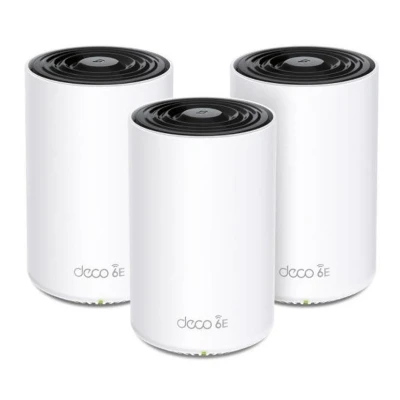 Image of TP Link Deco XE75 Pro (3 pack) Tri bande (2,4 GHz / 5 6 GHz) Wi Fi 6E (802.11ax) Blanc Interne