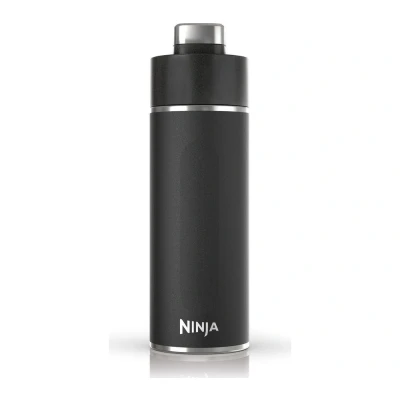 Image of Ninja Thirsti Water Bottle and Flask 700 ML With Leak Proof Lid, Designed For Carbonated, Hot &amp; Cold Drinks, Ideal Travel Sports, Triple Insulated, Stainless Steel Bottle, Black, DW2401EUUKBK
