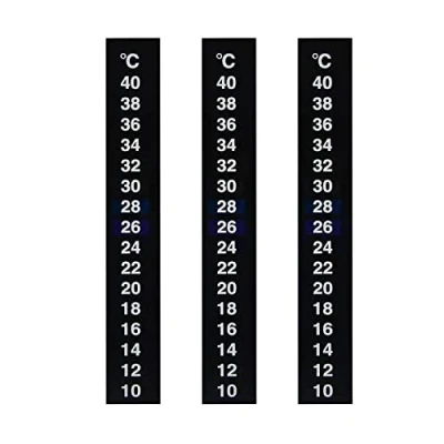 Image of 3 Pieces Temperature Meter Sticker Stick on Thermometer Strip Fish Tank Water for Wine Beer Home Brew Aquarium