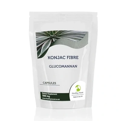 Image of Konjac Fibre 500mg Tablets Natural Glucomannan Supplement for Weight Management &amp; Digestive Health