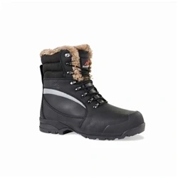 Image of Rock Fall Alaska Freezer Safety Boot FibreGlass Toe Cap Black Unisex, Waterproof and Cold Insulated Boots, SRC Slip Rated Work, Heat Resistant Outsole UK 12