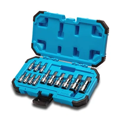 Image of Capri Tools Hex Bit Socket Set, Metric, Advanced Series, 13 Piece