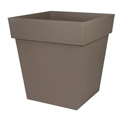 Image of EDA Flower Pot, Taupe, Hauteur 52,5 cm