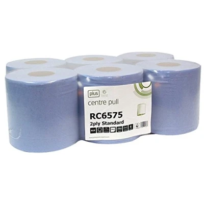 Image of Duratool D02307 Centrefeed Blue Roll 2ply 150m, 6 Pack