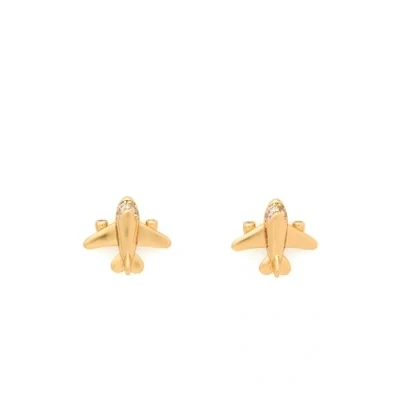 Image of kate spade new york OUT OF Office STUD Earrings clear/goldcoloured, Women&#039;s, Size: ONE, Clear/gold/coloured