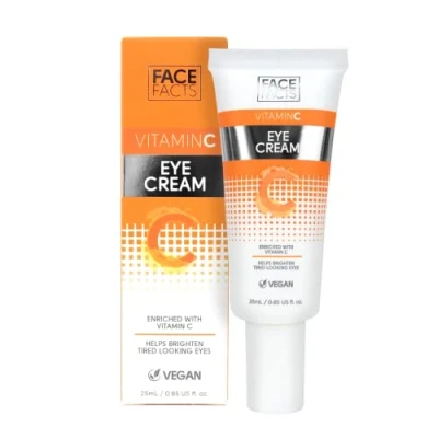 Image of Face Facts Vitamin C Eye Cream Antioxidant rich + Glycerin Hydrate Brighten Eyes Vegan 25ml
