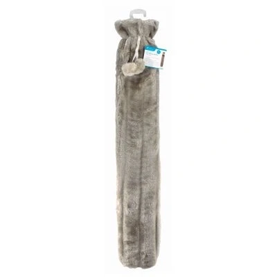 Image of Light Grey Long Hot Water Bottle &amp; Plush Faux Fur Cover By Ashley