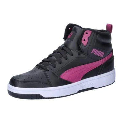 Image of PUMA Rebound V6 MID WTR JR Sneaker, Black Magenta Gleam White, 4.5 UK