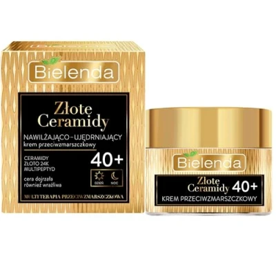 Image of Bielenda Golden Ceramides Moisturizing Firming Day and Night Cream Anti Wrinkle 40+ 50ml