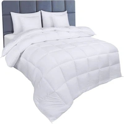 Image of Utopia Bedding Box Stitched Double Duvet Quilt 10.5 tog with Corner Tabs (White)