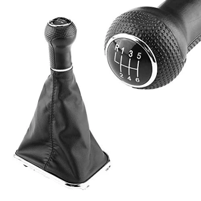 Image of Keenso Shift Knob Gaiter Boot 6 Speed Car Gear Stick Frame Kit for Bora Golf MK4 1998 2007