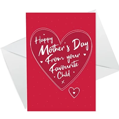Image of RED OCEAN Mothers Day Card From Favourite Child Funny Novelty Mother&#039;s For Mum