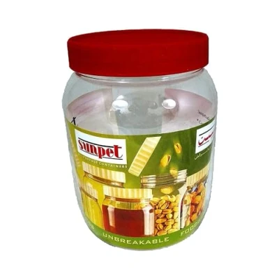 Image of Sunpet Food Storage Canisters, Plastic, Red, 6000 ml, Pack of 3