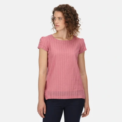 Image of Regatta Jaelynn T Shirt, Heather Rose Dobby, 38