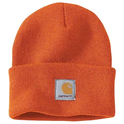 Image of Carhartt Mens A18 Stretchable Rib Knit Acrylic Watch Beanie Hat