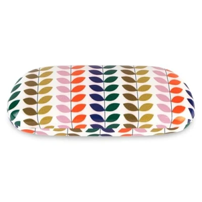 Image of LAGO TERRA Geometric Leaf Print Hard Shell Glasses Case Kaleidoscopic (Medium)
