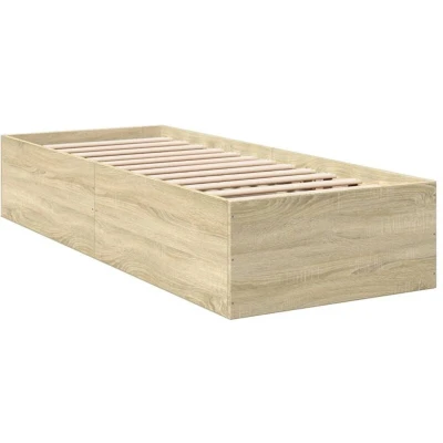 Image of vidaXL Bed Frame without Mattress Sonoma Oak 100x200 cm