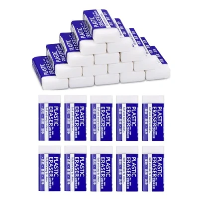 Image of White Soft Eraser Set,10 PCS Plastic Pencil Durable Rubber Erasers 2B for School Home Office Sketches Paintings Fine Arts WT