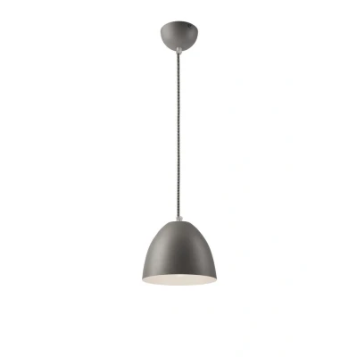 Image of Livia Dome Pendant Ceiling Lights Silver, 1x E27
