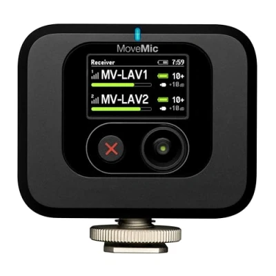 Image of Shure MoveMic Receiver Cold Shoe Mountable Camera For Lavalier Microphones, Compatible with most DSLR Cameras and Computers, Great Mobile Content Creators (MV R Z6)